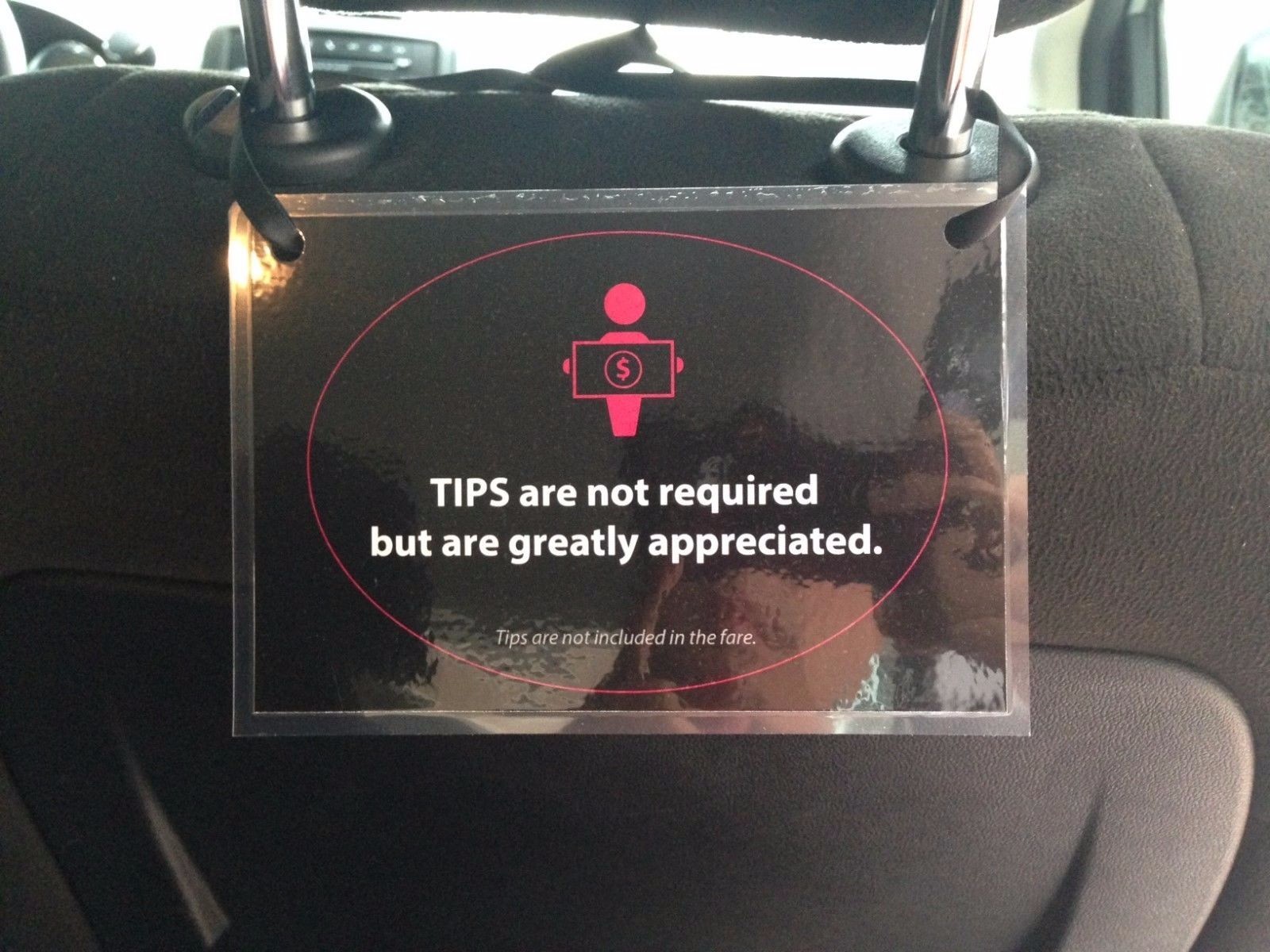3 x Headrest Tips Sign Rating Car Display Cards
