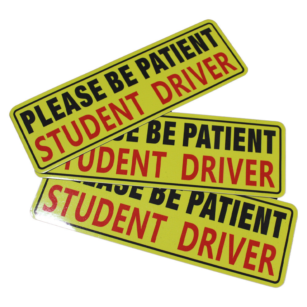 3 Pcs Car Bumper Student Driver Magnet Car Signs Please Be Patient Sticker Decal