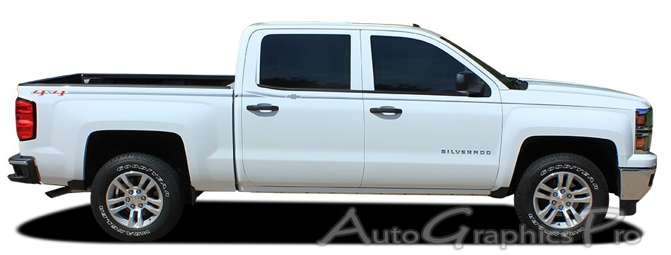 Chevy Silverado Truck Upper Pin Striping Vinyl Graphics Kit 3M Decals 2014-2018