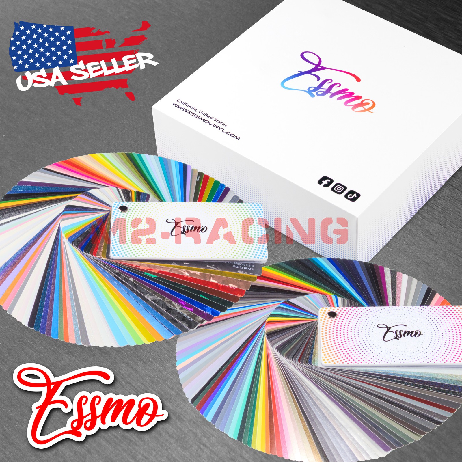 NEW ESSMO Paper Backing Swatches Sticker Deck Book Auto Wrap Vinyl Wrapping