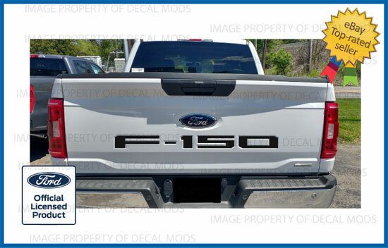21 – 24 Ford F150 Rear Back Tailgate Inserts Decals Letters Stickers MATTE BLACK