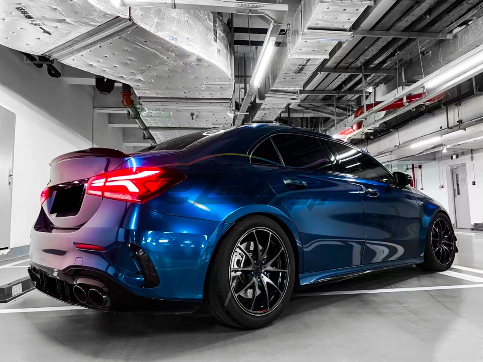 Gloss Metallic Shadow Blue PPF TPU Paint Protection Film Dry Wet Auto Vinyl Wrap