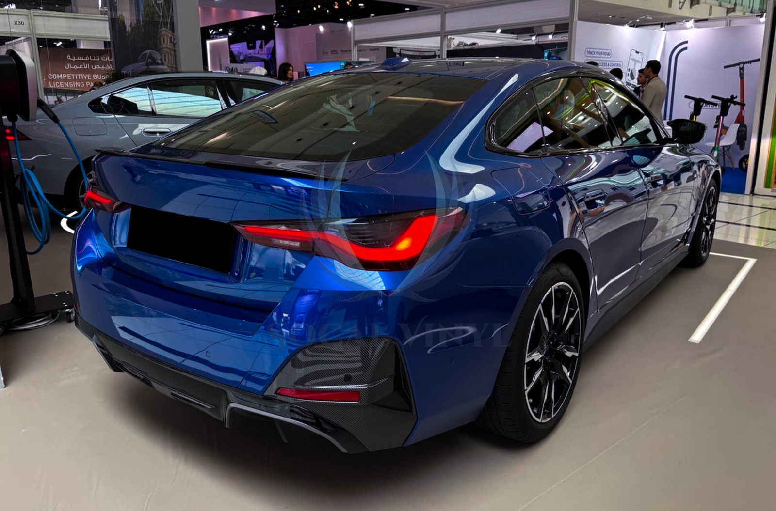 Gloss Metallic Intense Blue PPF TPU Paint Protection Film Dry Wet Car Vinyl Wrap