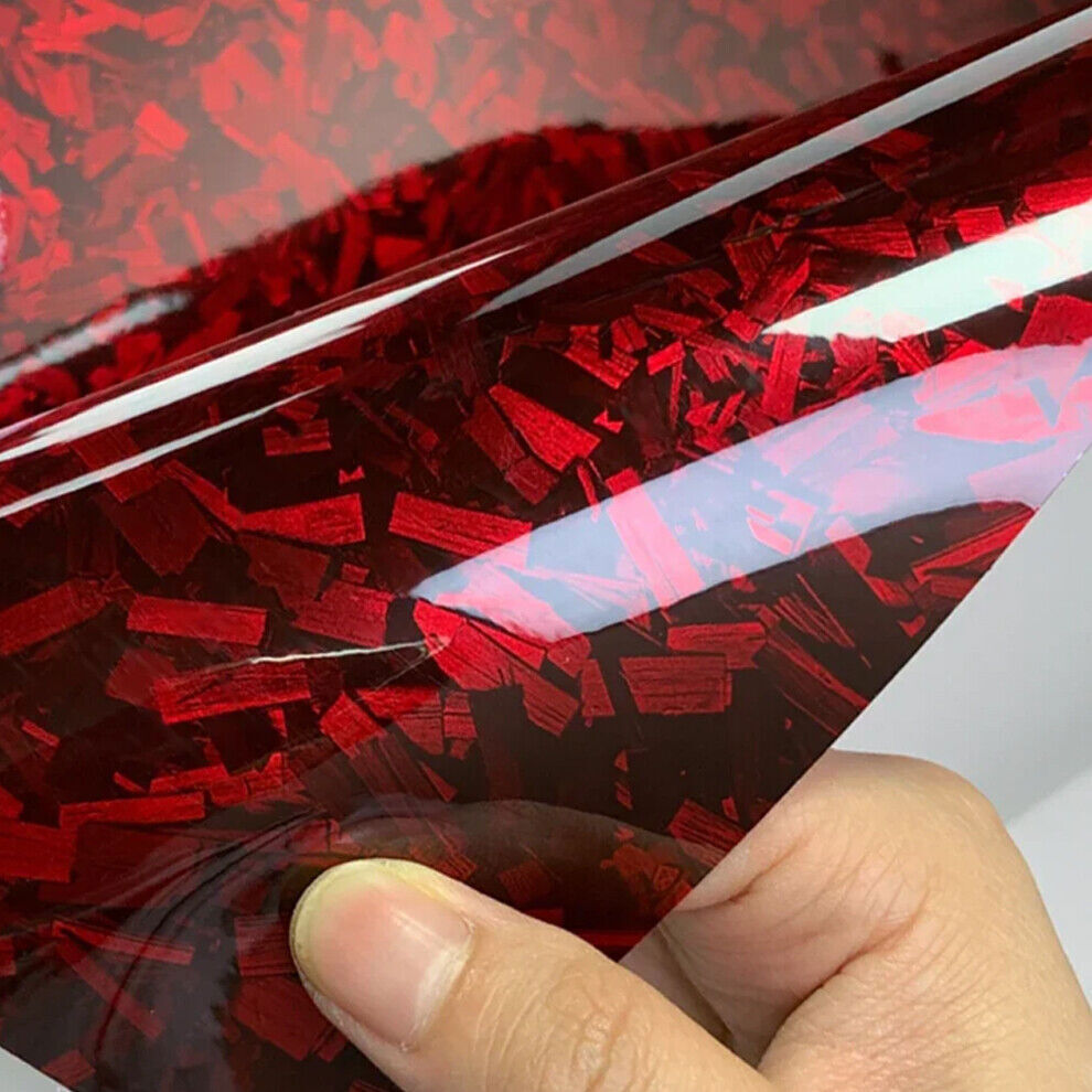 20x152cm Car Glossy Crystal Forged Carbon Fiber Wrapping Vinyl Film Foil Sticker