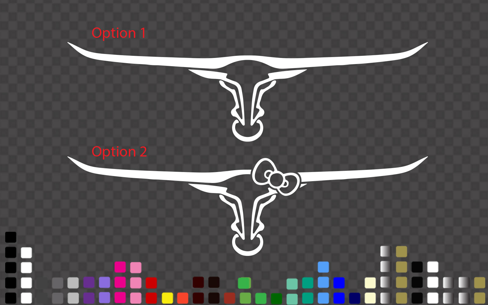 LongHorn Long horn Vinyl Sticker Decal GirlCar Window Wall Door 5cm ~ 200cm