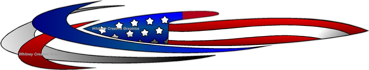 Coachmen AMERILITE RV Flag decal Graphic 2 Both sides 54″X10.5″
