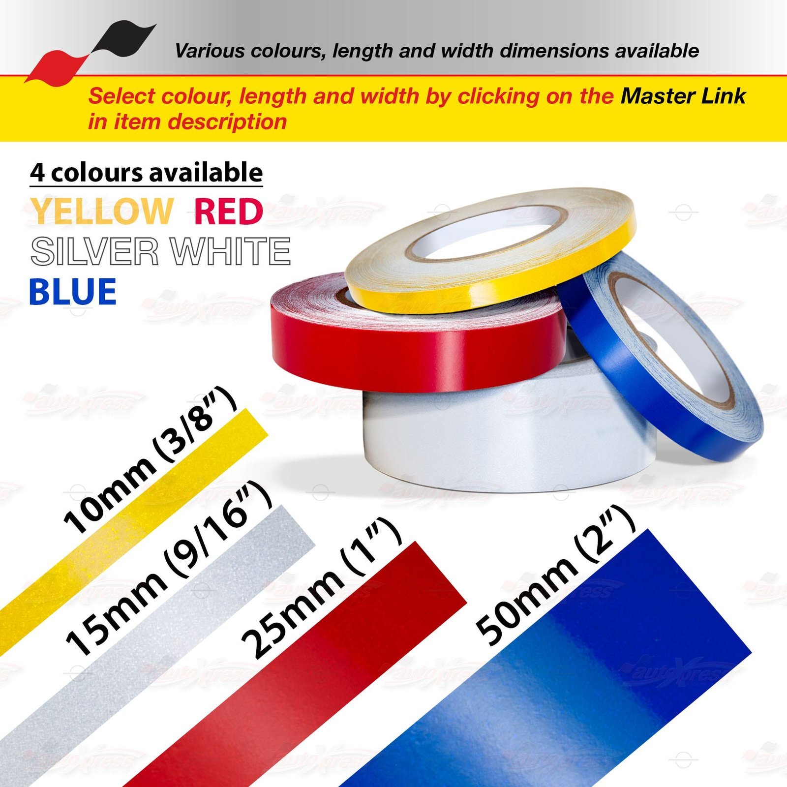 Weatherproof REFLECTIVE Self-Adhesive Roll 3M Vinyl Tapes Stickers Various sizes