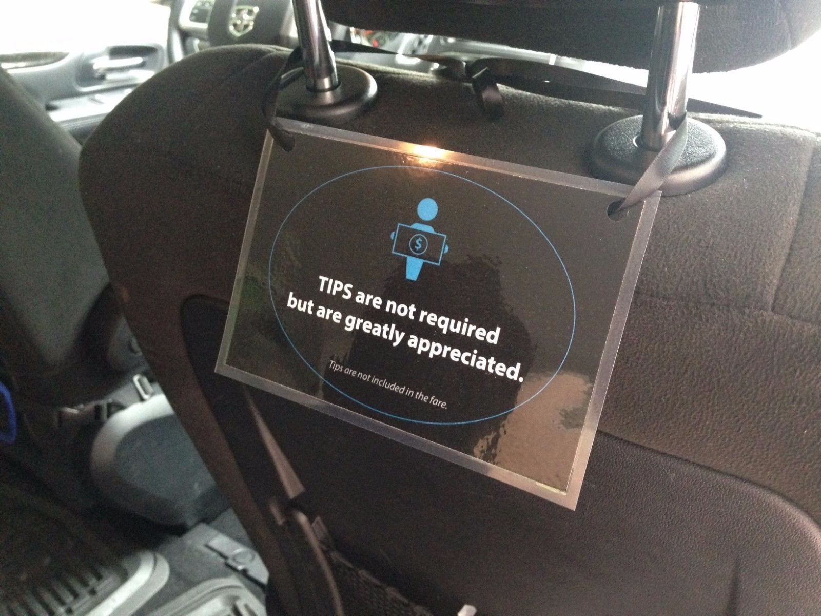 3 x Headrest Tips Sign Rating Car Display Cards