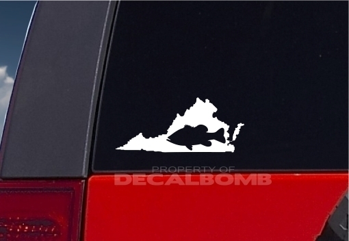 Virginia Fishing bass decal / sticker fish va