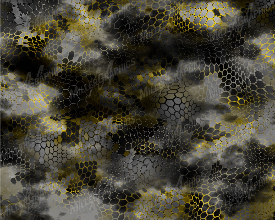 Camo Chameleon “Black and Yellow” Wrap Vinyl Roll Sheet 3M – Many Sizes