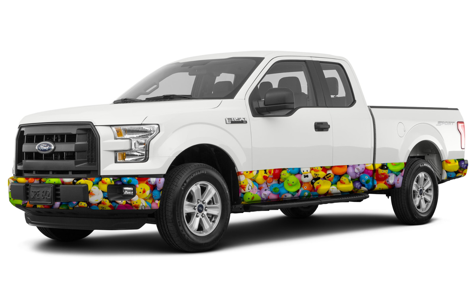 Rubber Ducks Rocker Decal Truck Premium Re-Skin Vinyl Wrap