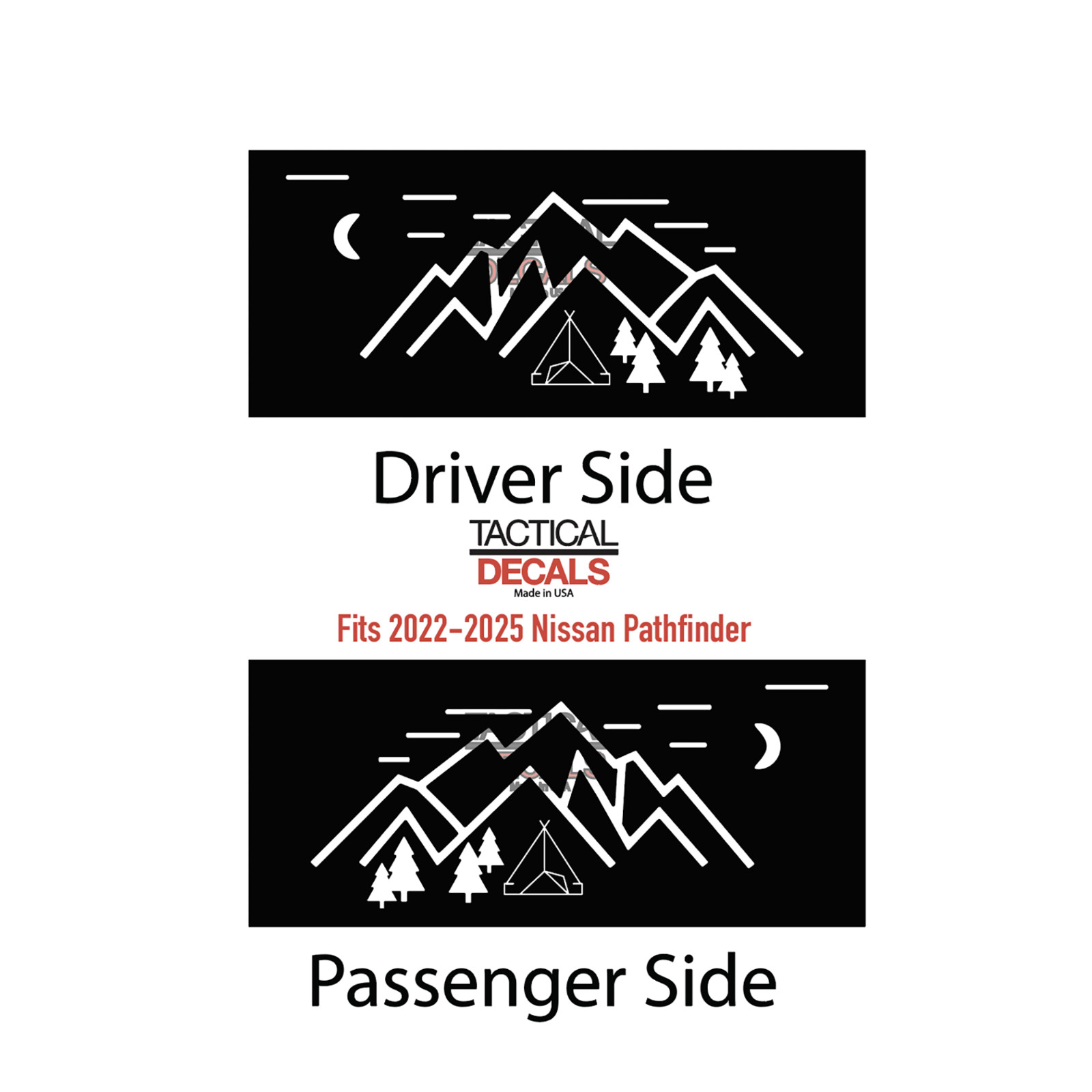 Minimalist outdoor design Decals for 2022-2025 NIssan Pathfinder NP5-CX1