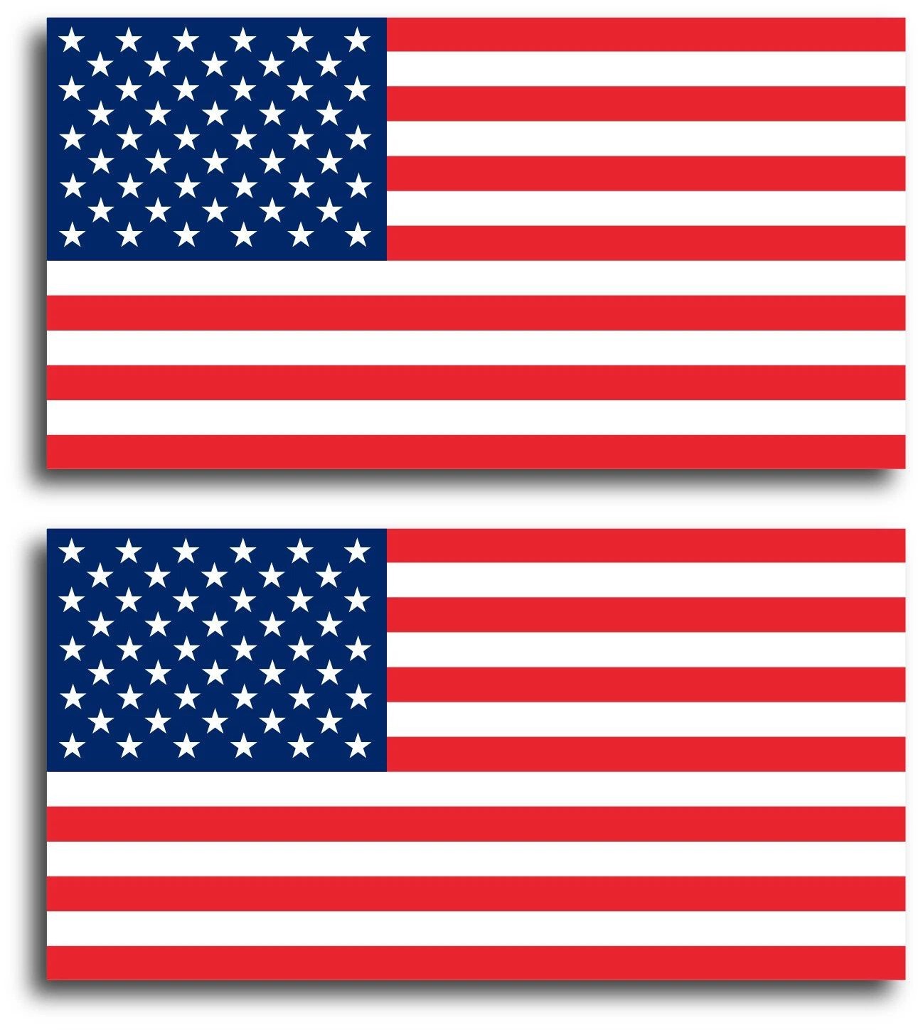 2 Pack Small American Flag Vinyl Decal Bumper Sticker Car Truck Window Yeti USA