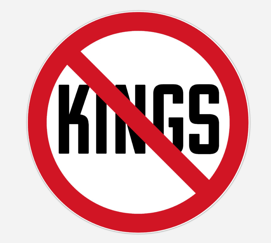 10-Pack NO KINGS Stickers – 2″x2″ Anti-Monarchy Bumper Decals – Water-Resistant