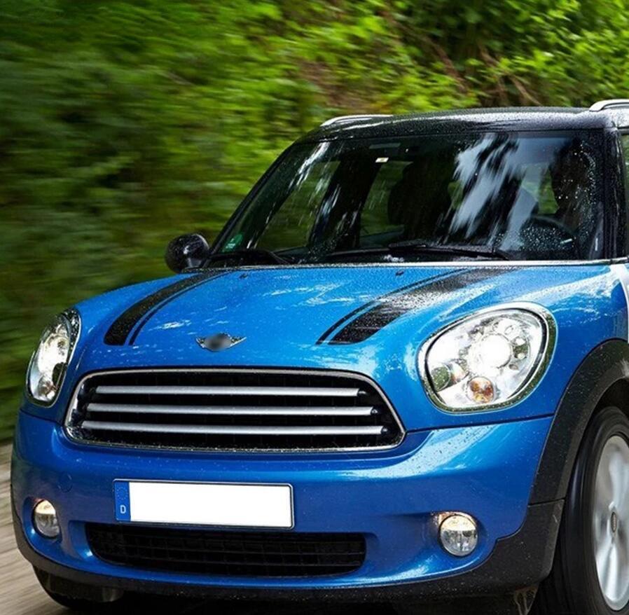 Hood Decal Bonnet Sticker Racing Stripes For Mini Cooper Countryman R60 Clubman