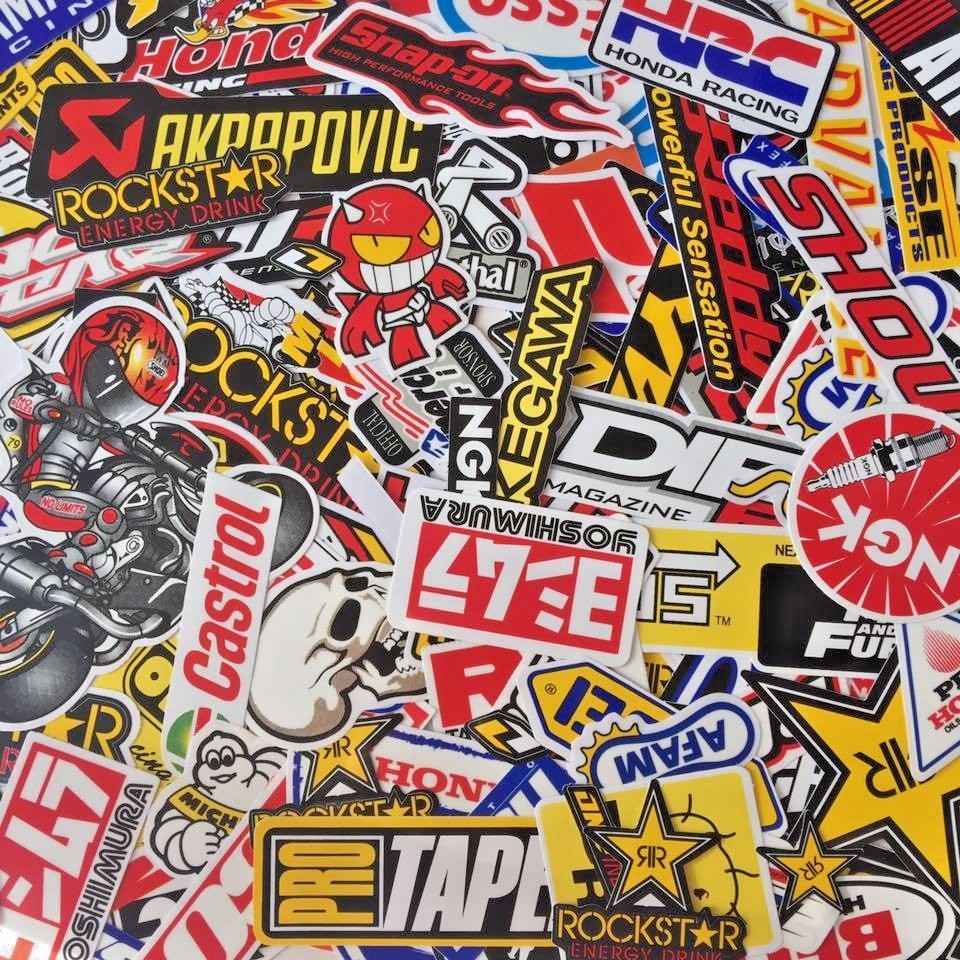 MIXED RANDOM STICKER DECAL BIKE RACING CAR ATV HELMET MOTORCROSS DIRT