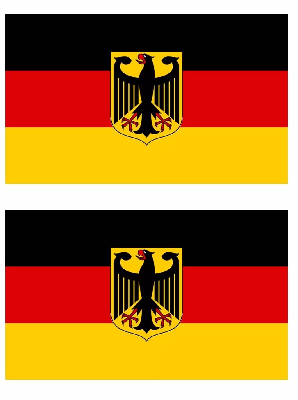 x2 – 5” German Flag Coat of Arms Eagle Sticker Decal Vinyl Germany ModelV01