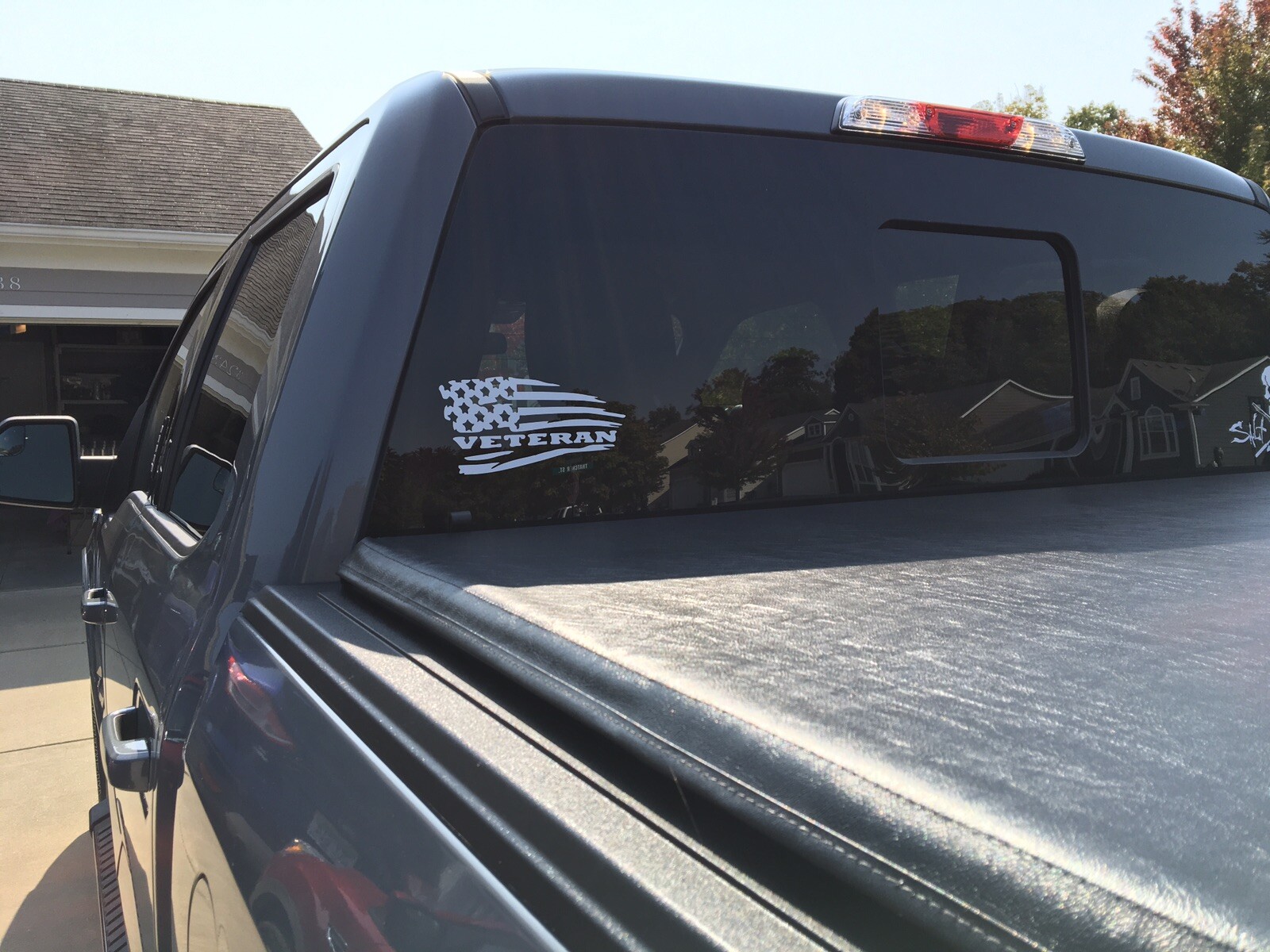 Distressed American Veteran Flag Decal 8” X 4.5″