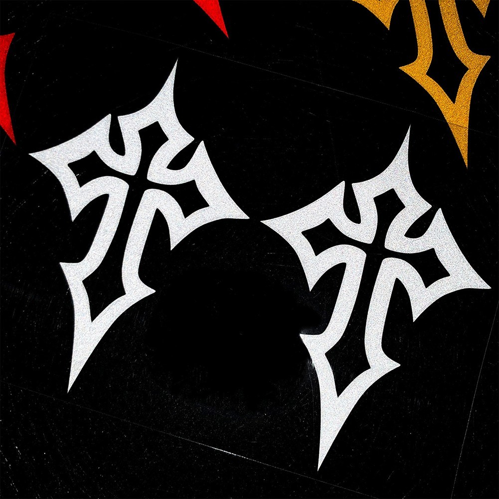 Cross Motorcycle Helmet Sticker for Motorbike Fuel Tank Front Fairing Scooter