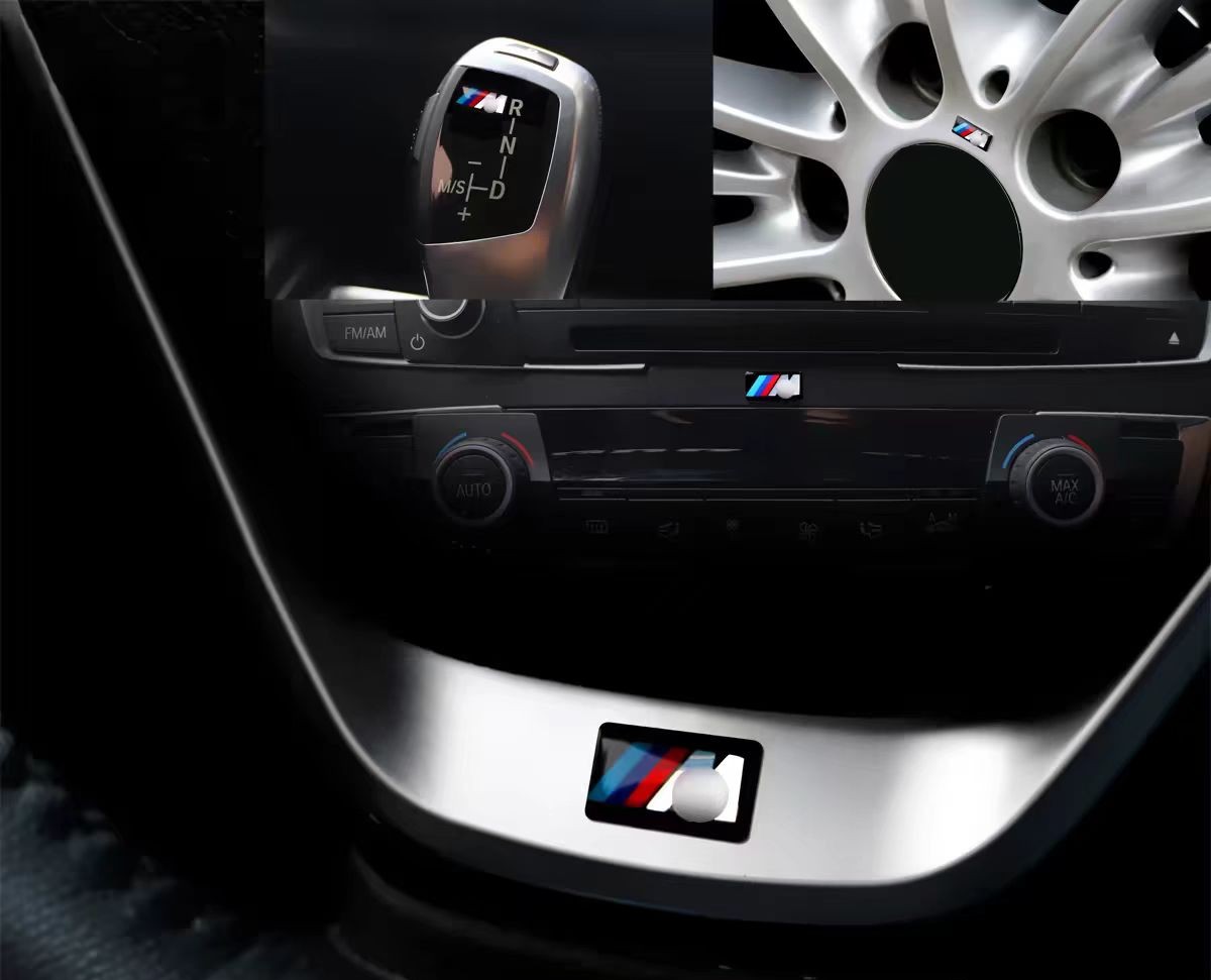 4PCS 19MM X 11MM M-badge decal For BMW steering wheel decoration sticker
