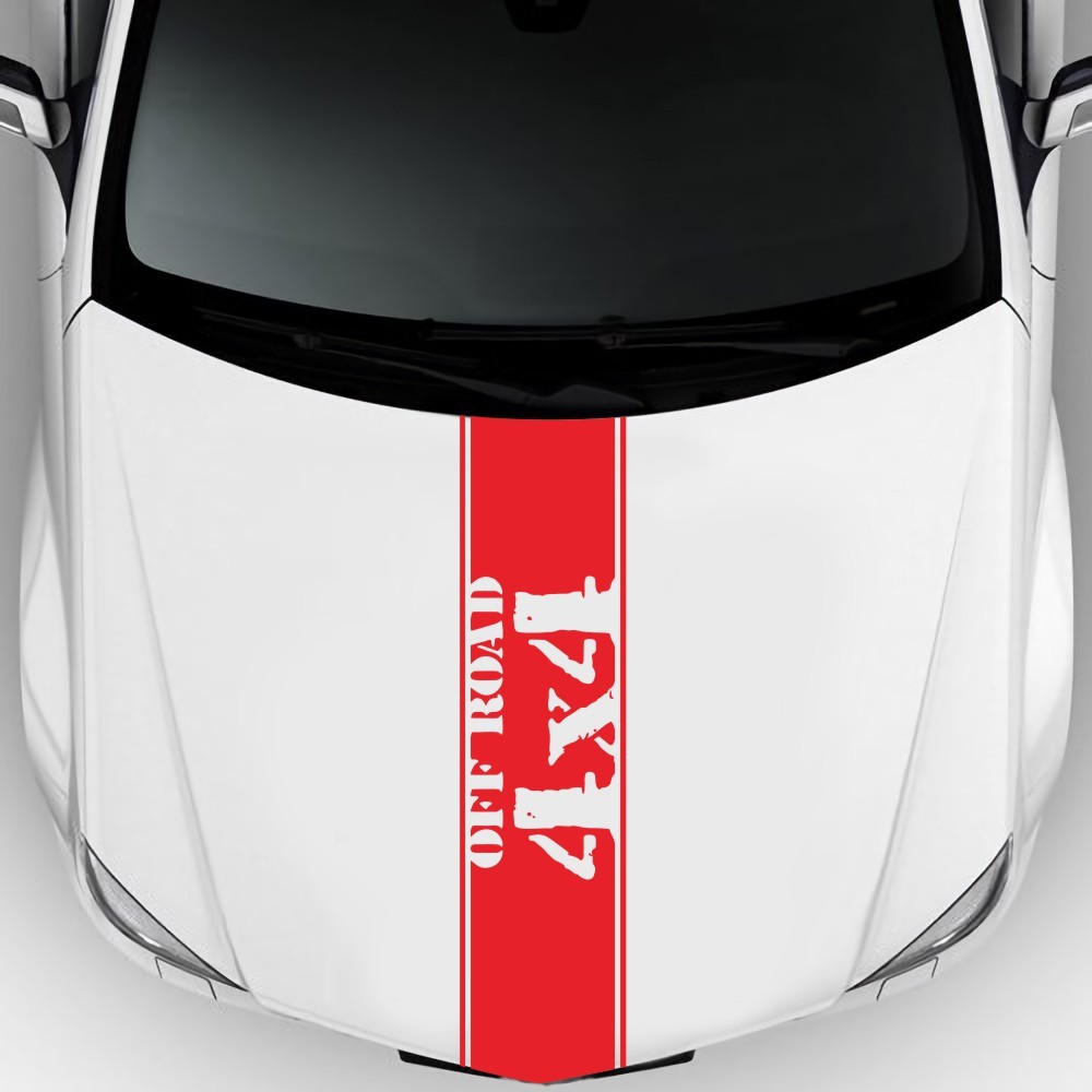 Car Bonnet Hood Offroad Decal Sticker Racing Stripe Graphics Decor Waterproof
