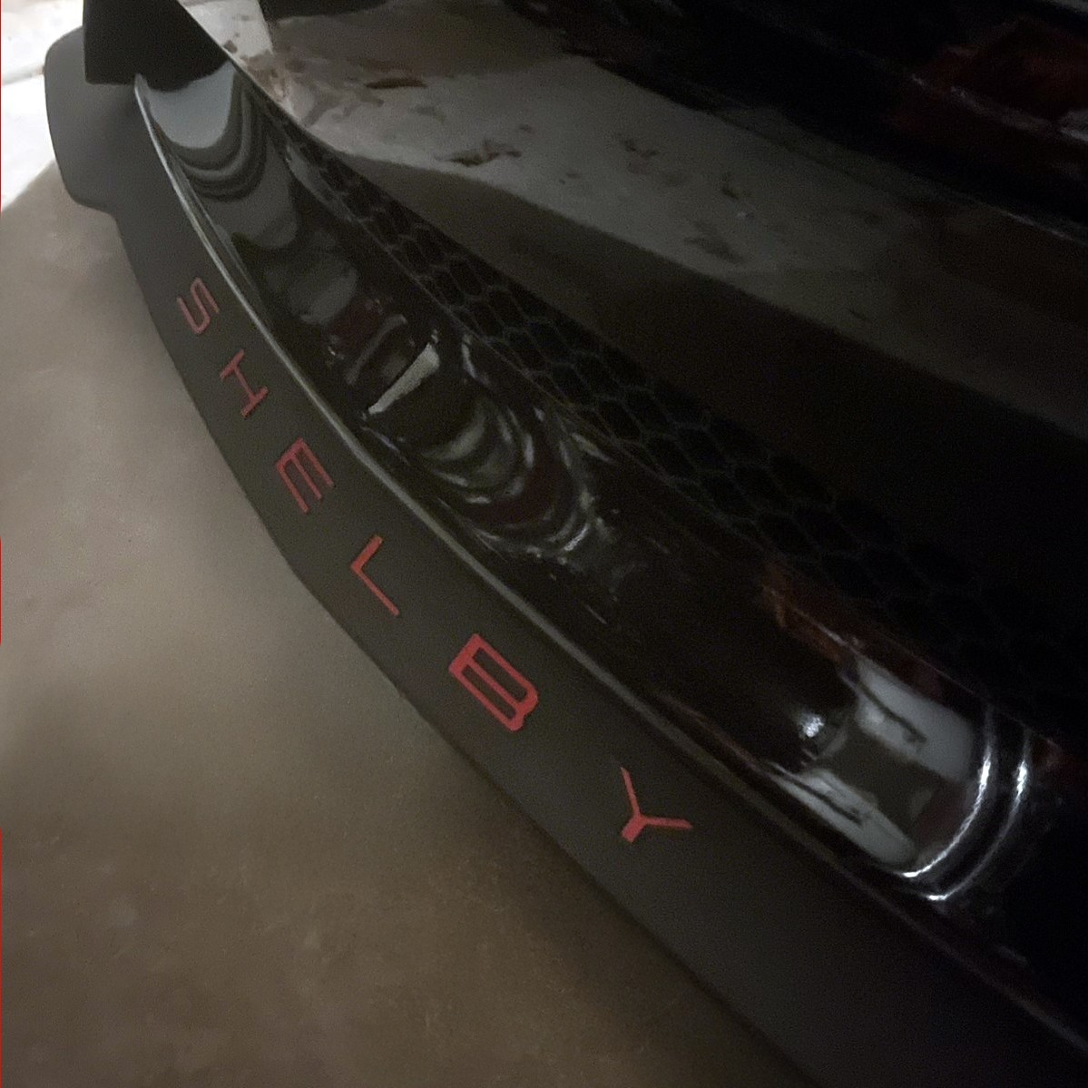 RED Front Splitter PLASTIC LETTERS Fits Shelby GT350 2015 – 2019 NOT VINYL