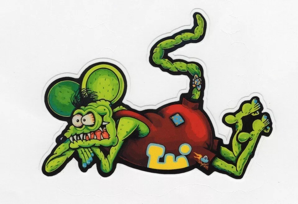 Rat Fink Cutie Patootie Vinyl Decal Sizes up to 14″ Free Shipping Free Tracking