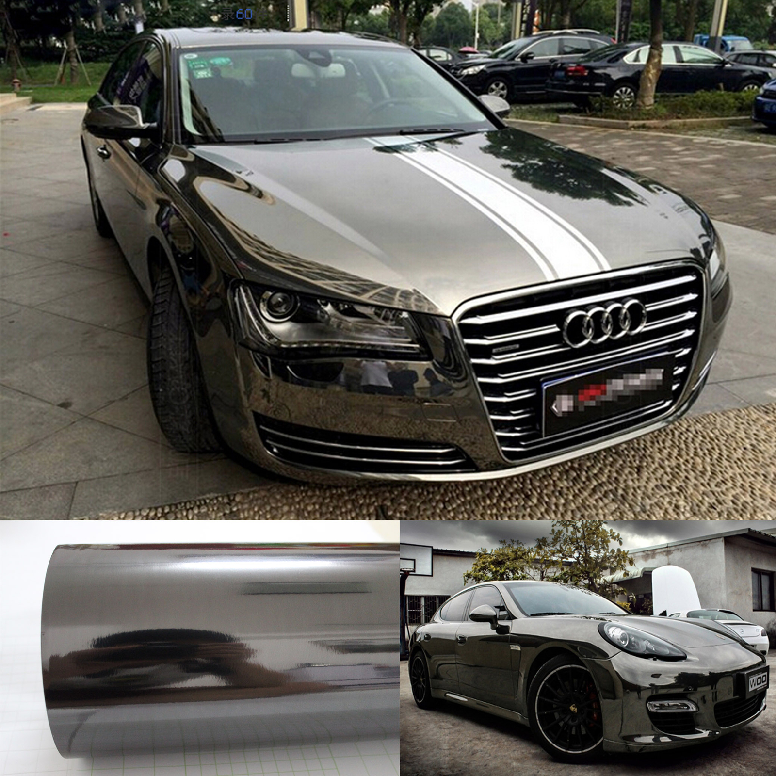 All Sizes – DIY Glossy Mirror Chrome Vinyl Sticker for Car Phone Laptop Wrap CF