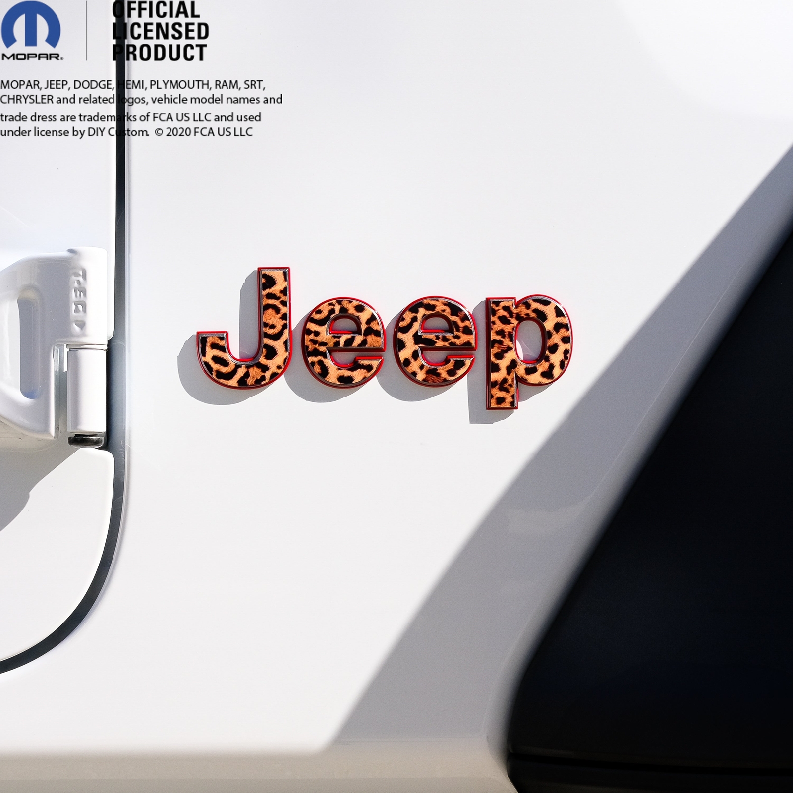 Jeep Emblem Overlay Decals – Leopard Print