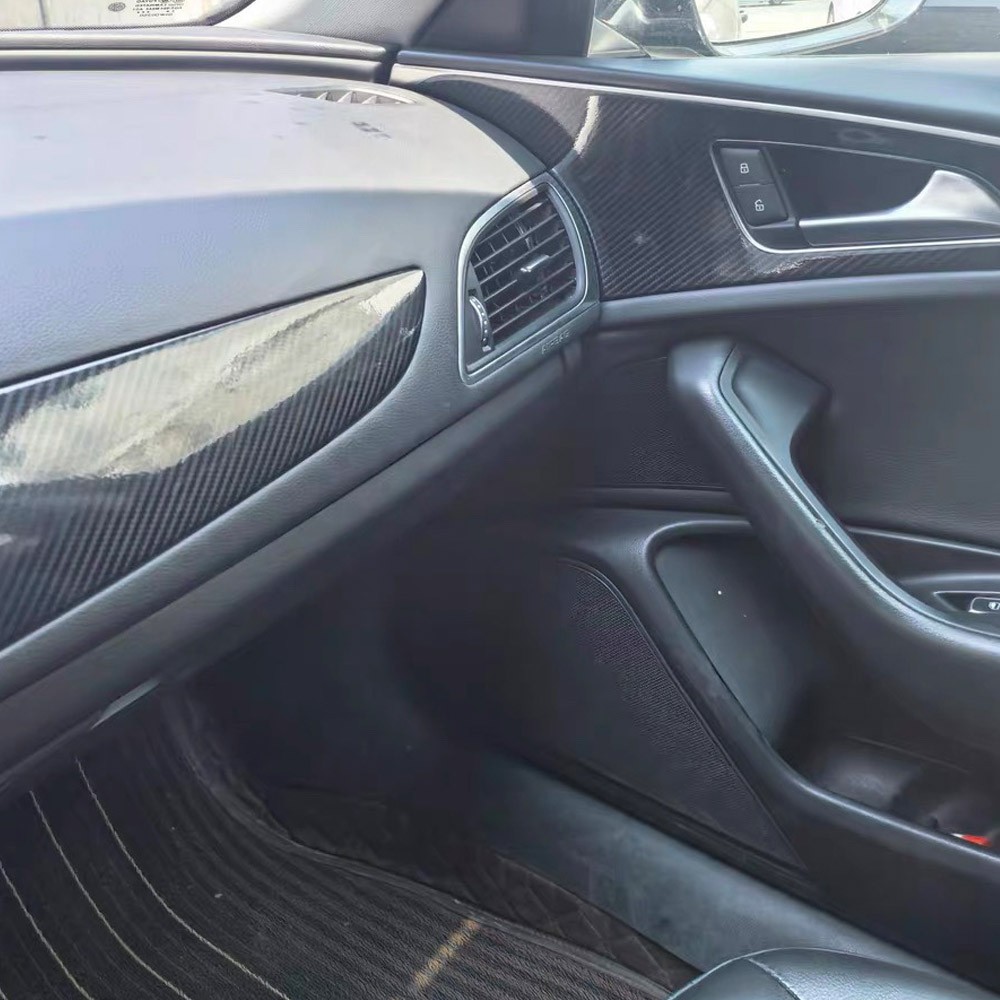 For Audi A6 C7 2012-2018 5D Carbon Fiber Pattern Interior DIY Trim Decals