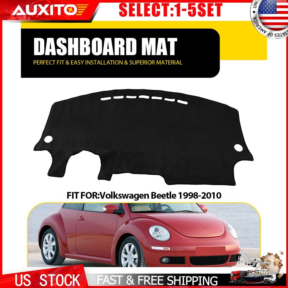 For Volkswagen VW Beetle 1998 -2010 Dash Cover Mat Dashmat Black Carpet USA 1-5X