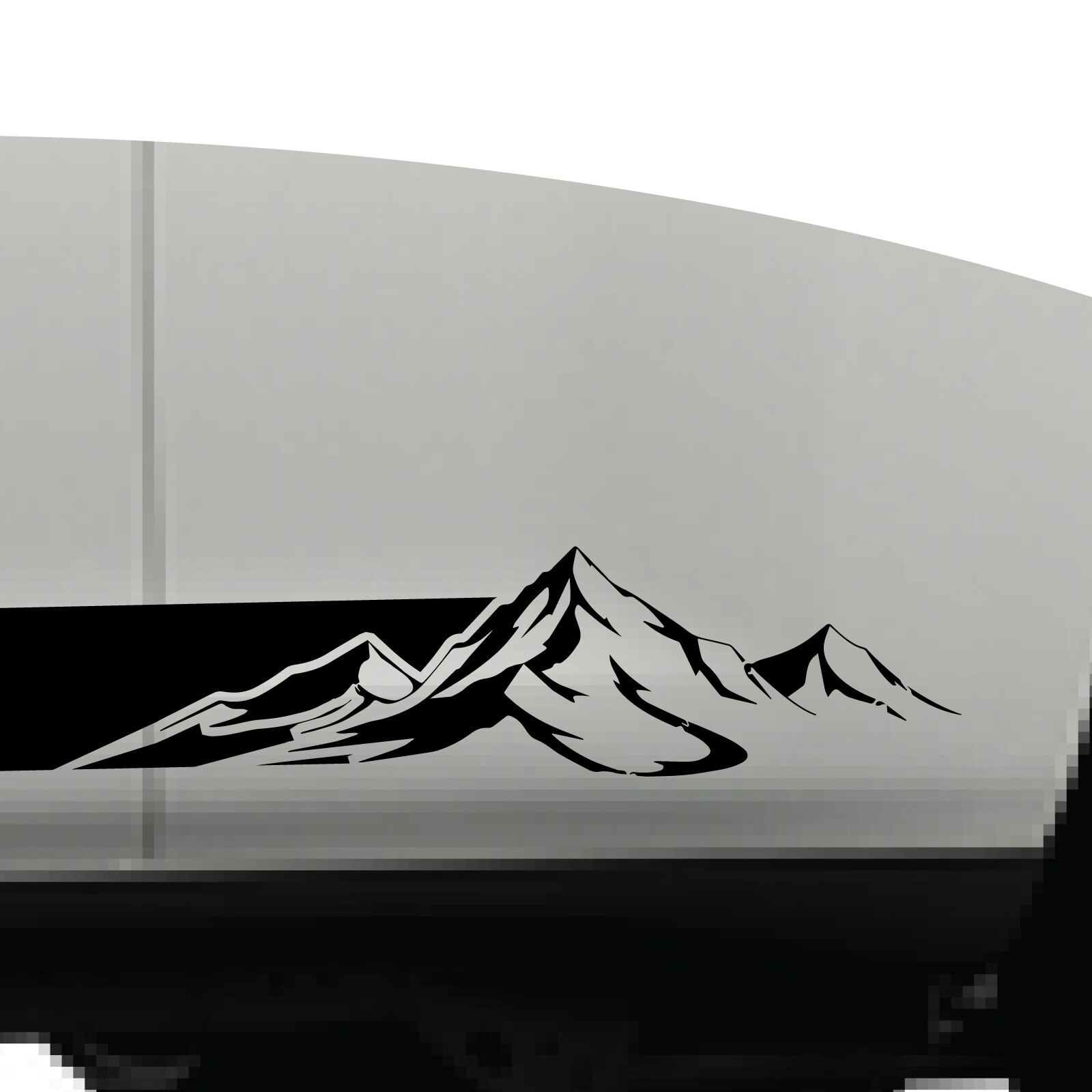 2x Mountain Side Door Fender Skirt Stripes Decals