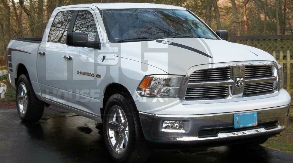 Custom Hood Spears stripe stripes decal Decals fit Any 2009-2017 Dodge Ram 1500