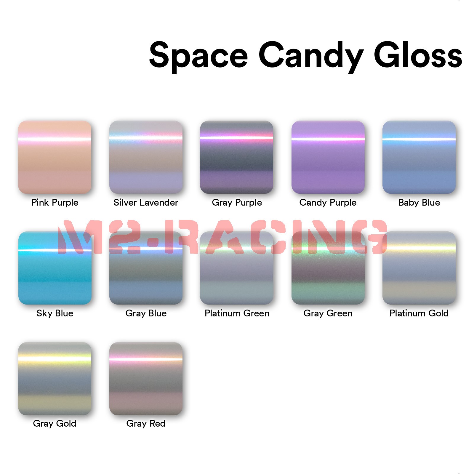 Space Candy Gloss Gray Red Metallic Sticker Decal Car Vinyl Wrap Sheet Film DIY