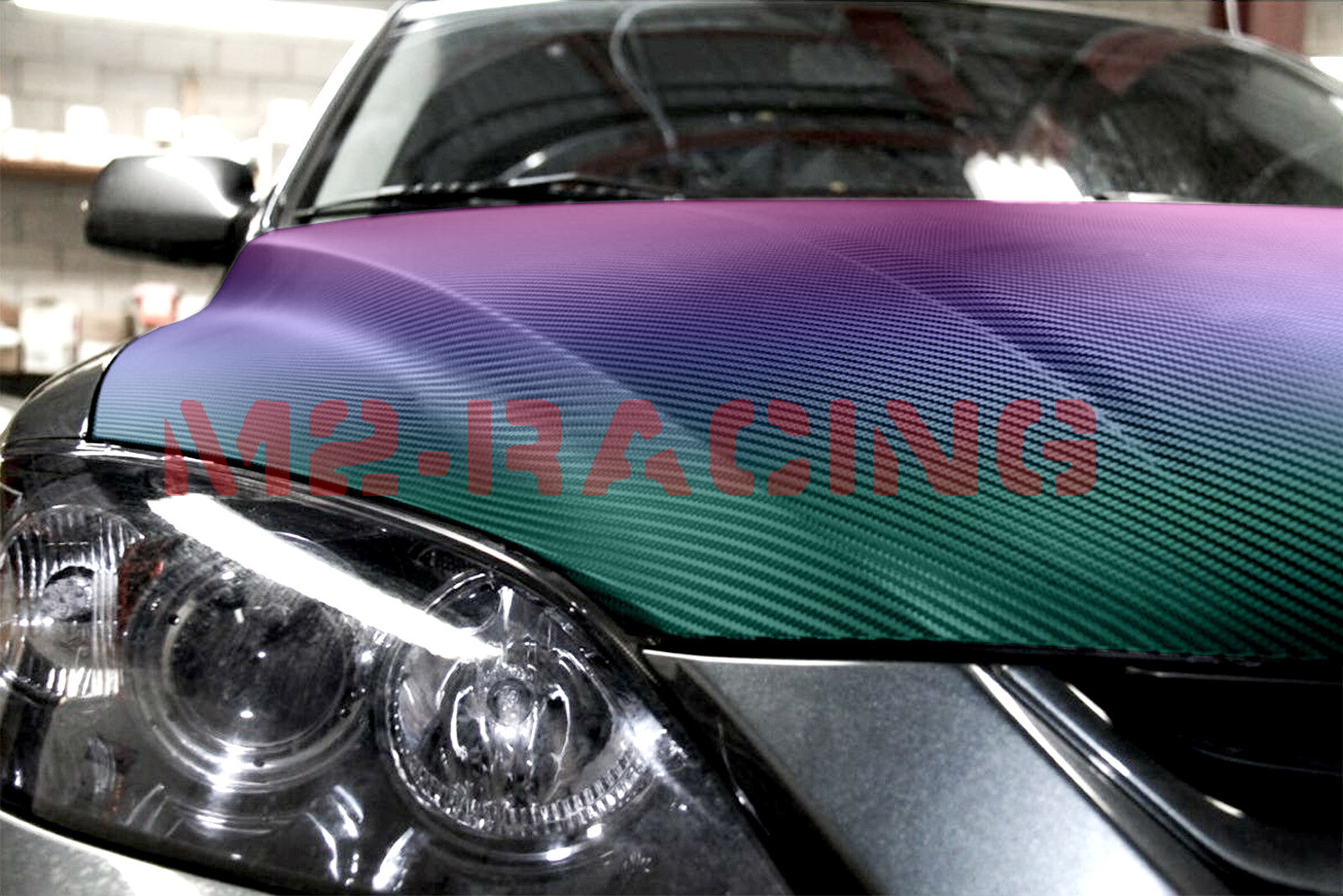 Chameleon 3D Carbon Fiber Matte Purple Teal Sticker Decal Vinyl Wrap Sheet Film