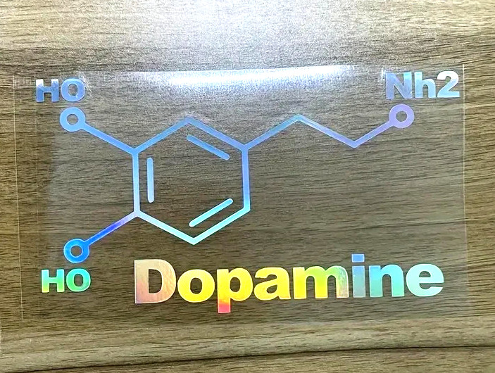 Dopamine Chemical Molecule Structure Vinyl Sticker Decal Car & Motorcycle Racing