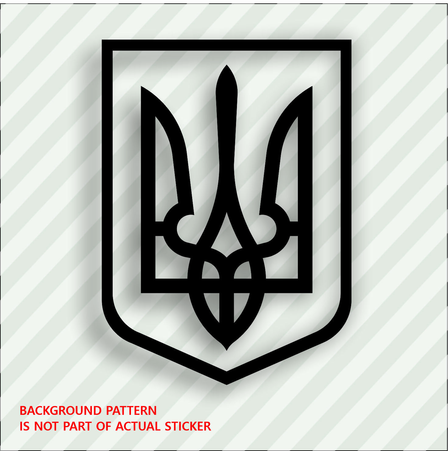 UKRAINIAN TRIDENT TRYZUB TRIZUB VINYL DECAL CAR WINDOW BUMPER STICKER