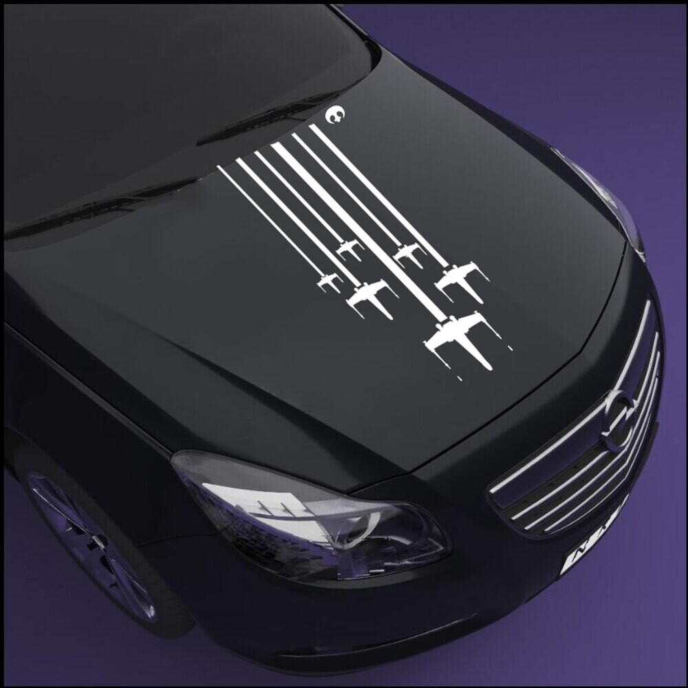 X-Wing Hood Side Stripes Car Vinyl Sticker Star Wars ROGUE SQUADRON 7 Decal