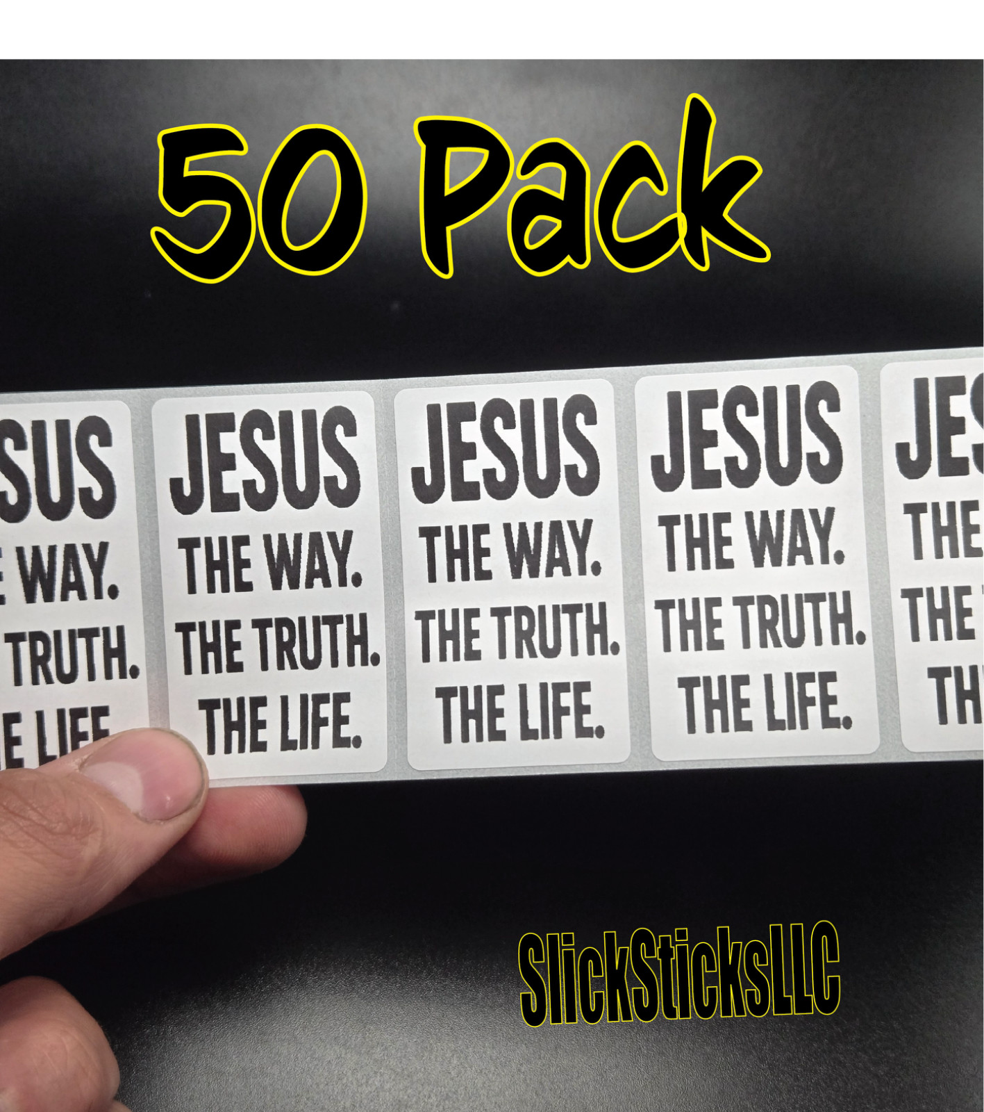 50PCS “Jesus The way. The Truth. The Life” stickers bulk decals religious label