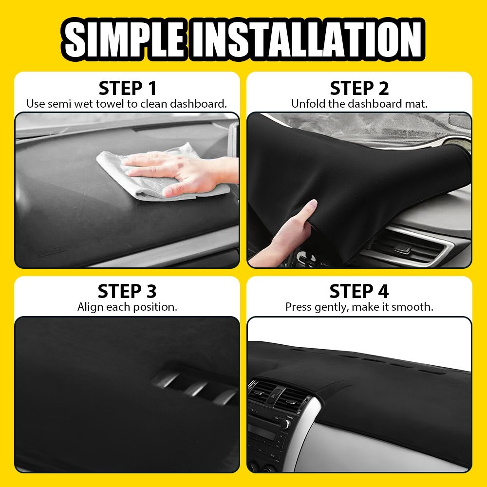 For 09-13 Toyota Corolla Dashboard Cover Pad Sun Protector Dash Mat Carpet 1-5X