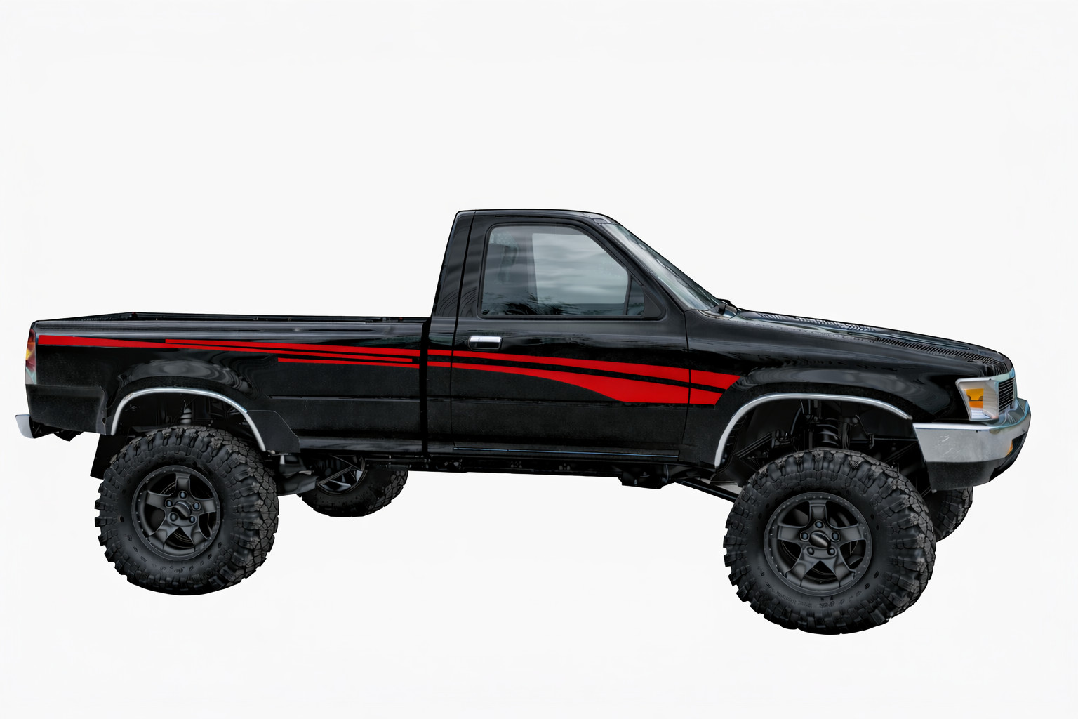 Vintage Style Retro Vinyl Graphics Compatible With Toyota Pickup Regular Cab
