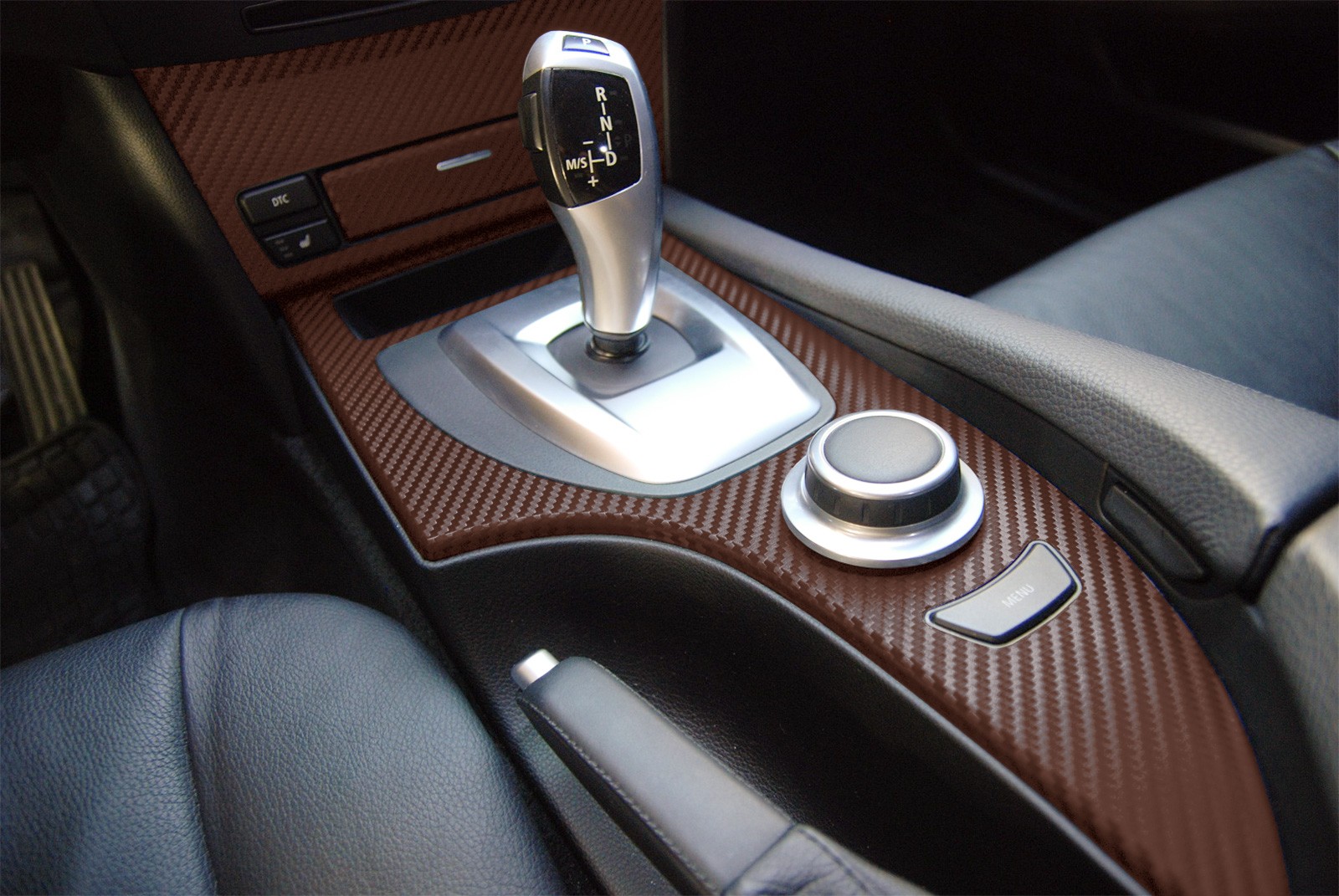 3D Carbon Fiber Brown Matte Textured Vinyl Wrap Sticker DIY Decal Bubble Free