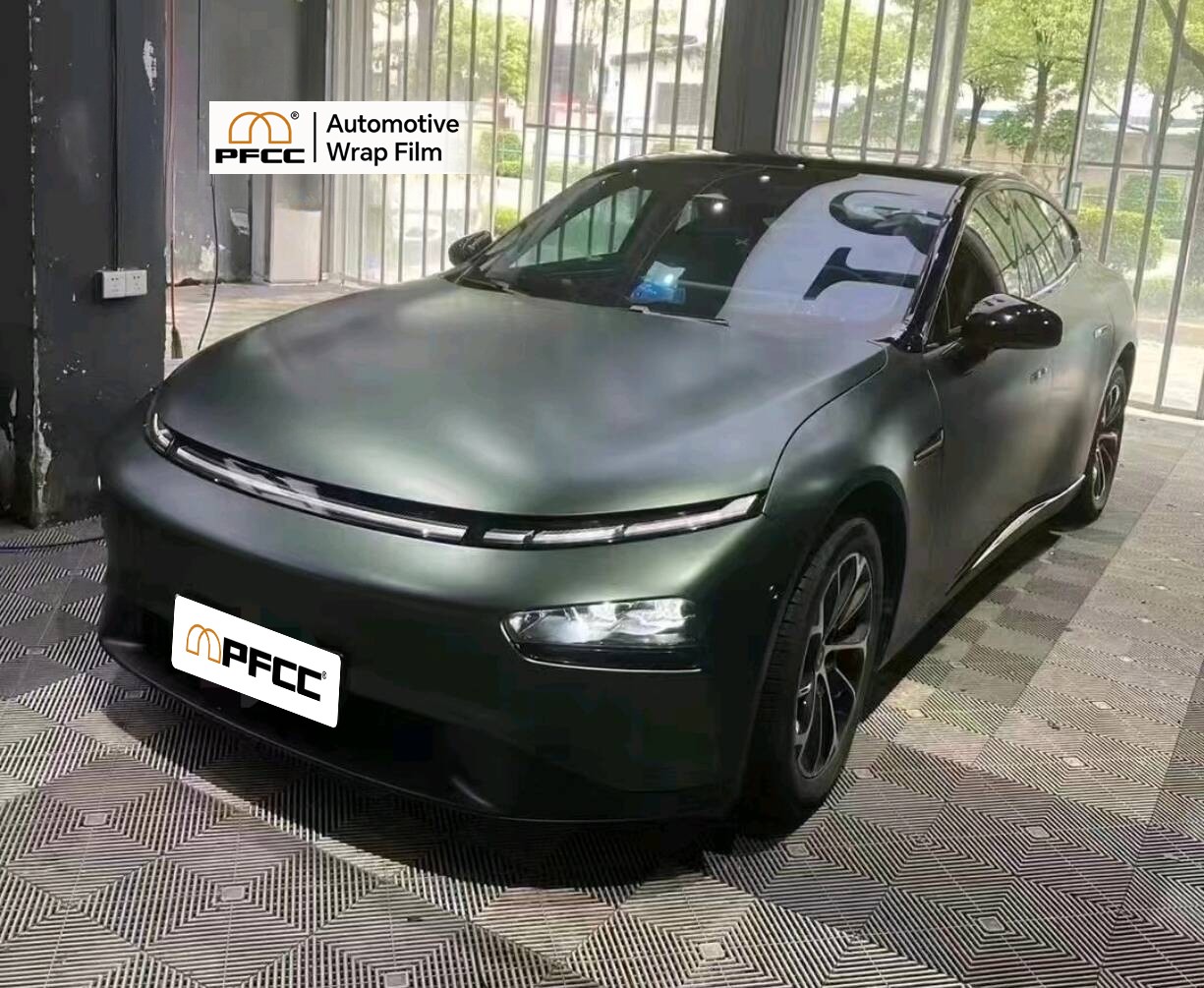 5ft x 50ft PET Car Wrap Vinyl Matte Dark Green Air Release Bubble Free Full Roll