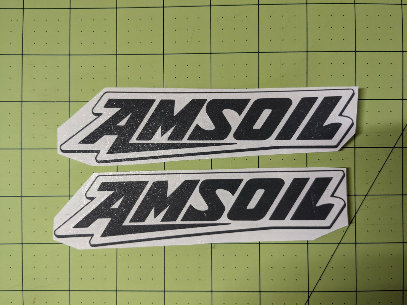 AmsOil (x2) PAIR Decal Sticker Logo Racing JDM Dirt Bike Motocross