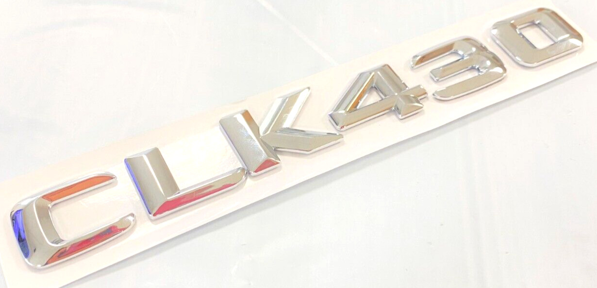 1X CHROME CLK430 FOR MERCEDES Benz CLK430 REAR TRUNK EMBLEM BADGE NAMEPLATE