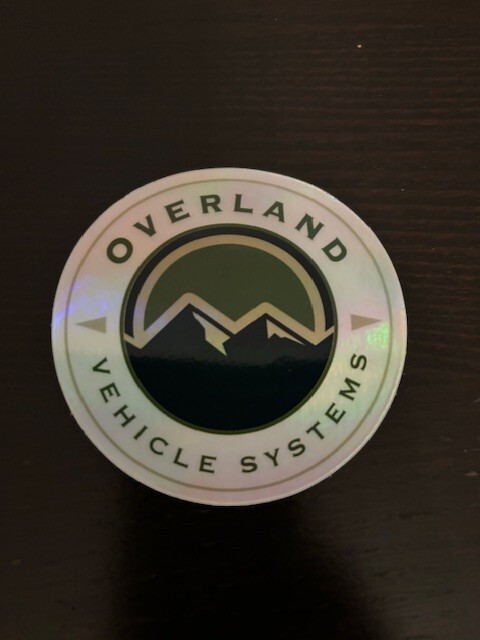 OVERLAND VEHICLE SYSTEM STICKER 3″ TENT ROOF GREEN FOIL offroad outland camping