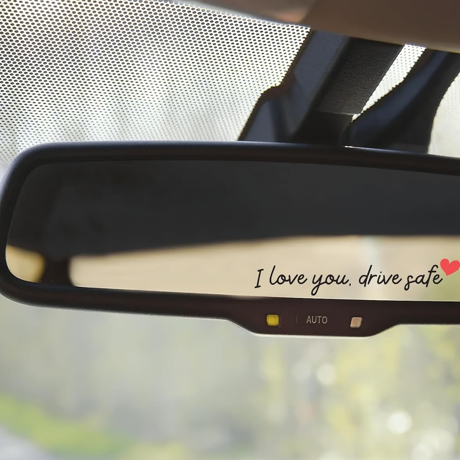 Durable Waterproof Car Mirror Stickers – I Love You Drive Safe Vinyl Decals