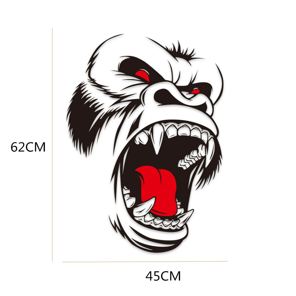 Vinyl Decal Sticker Car Side Door Window Wall Bumper Monkey Animal Horror Ape