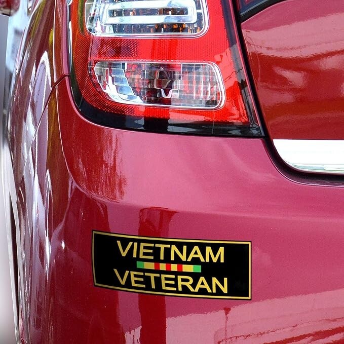 9×3 Vietnam Veteran Sticker 3-Pack Vet Sticker 100% Waterproof Car Window Laptop