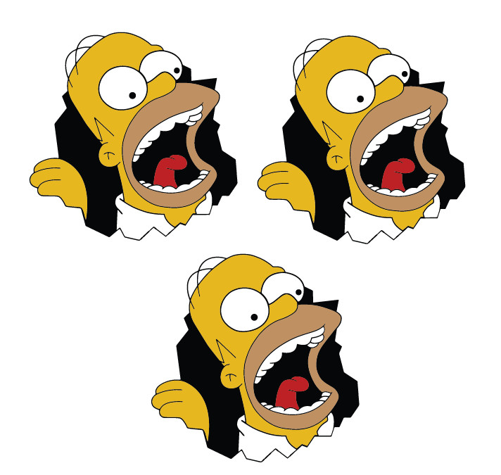 Homer Simpson Wall Break Vinyl Decal Car Truck Cell Phone Laptop Homer Decal